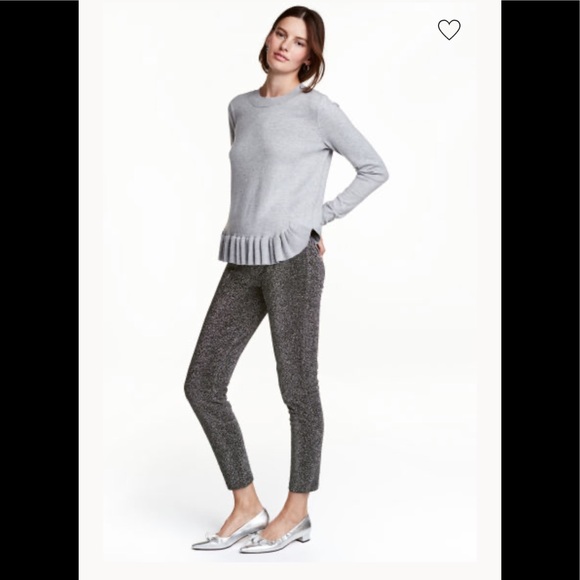 h&m silver pants